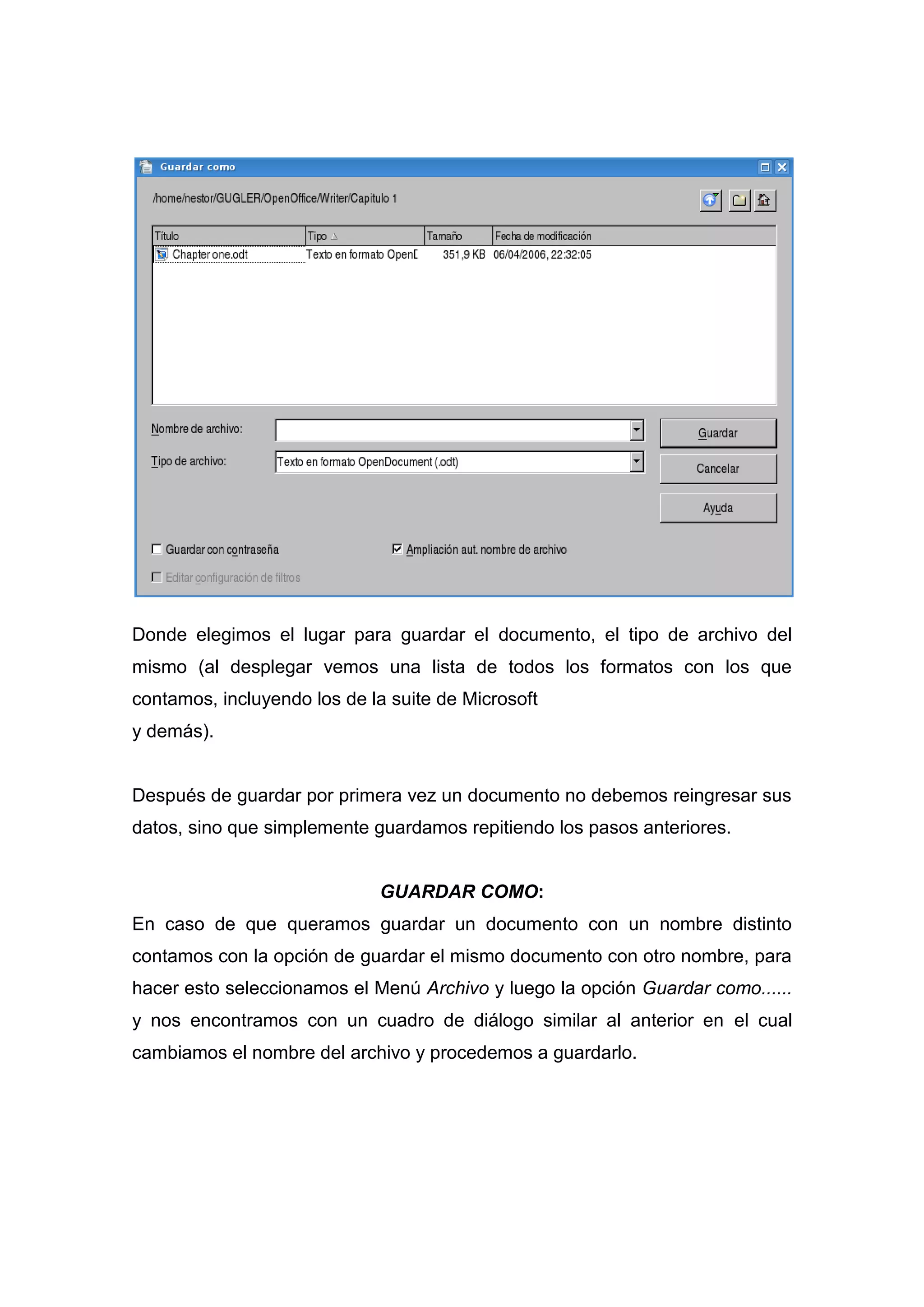 Introducción a Openoffice Writer