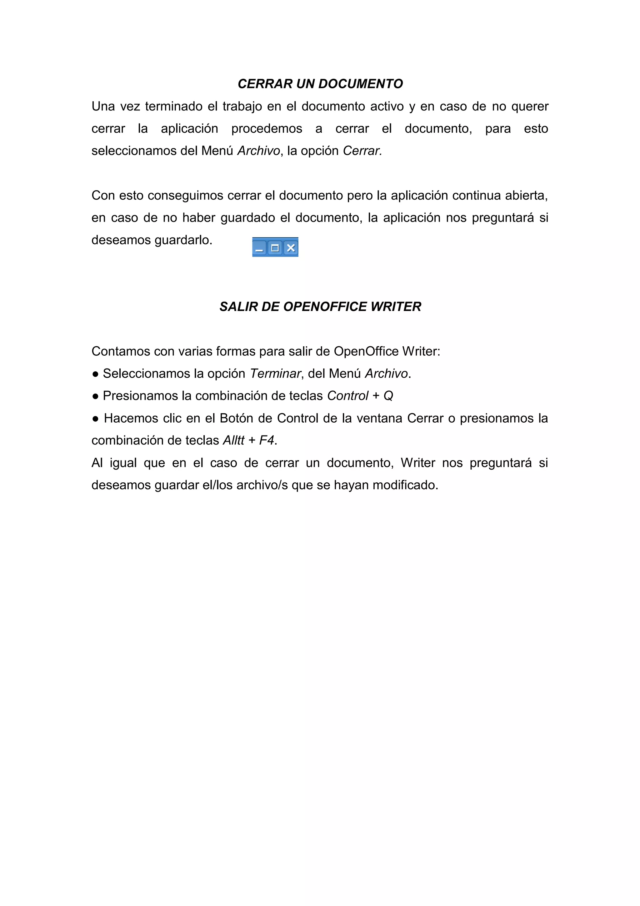 Introducción a Openoffice Writer