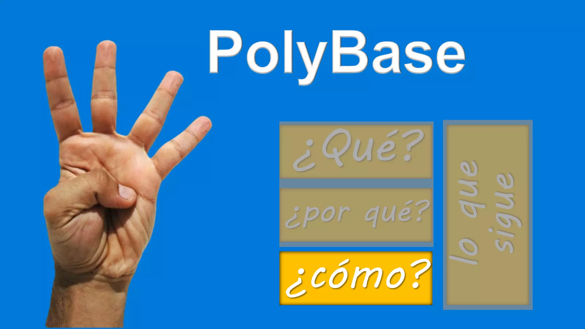 ¿Qué?
¿por qué?
¿cómo?
lo
que
sigue
 