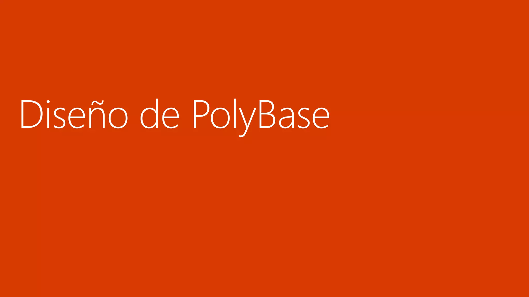 Diseño de PolyBase
 