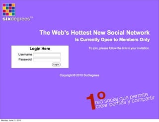 ermite rtir



Monday, June 21, 2010
                        1º
                        red r per
                        crea
                                 l queyp ompa
                           socia ﬁles c
 