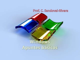 WindowsApuntesbásicos Prof. C. Sandoval-Rivera 