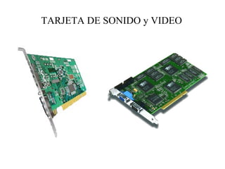 TARJETA DE SONIDO y VIDEO
 