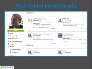 Red social incorporada
 