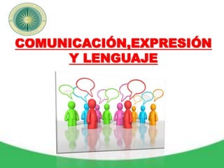 COMUNICACIÓN,EXPRESIÓN
Y LENGUAJE
 