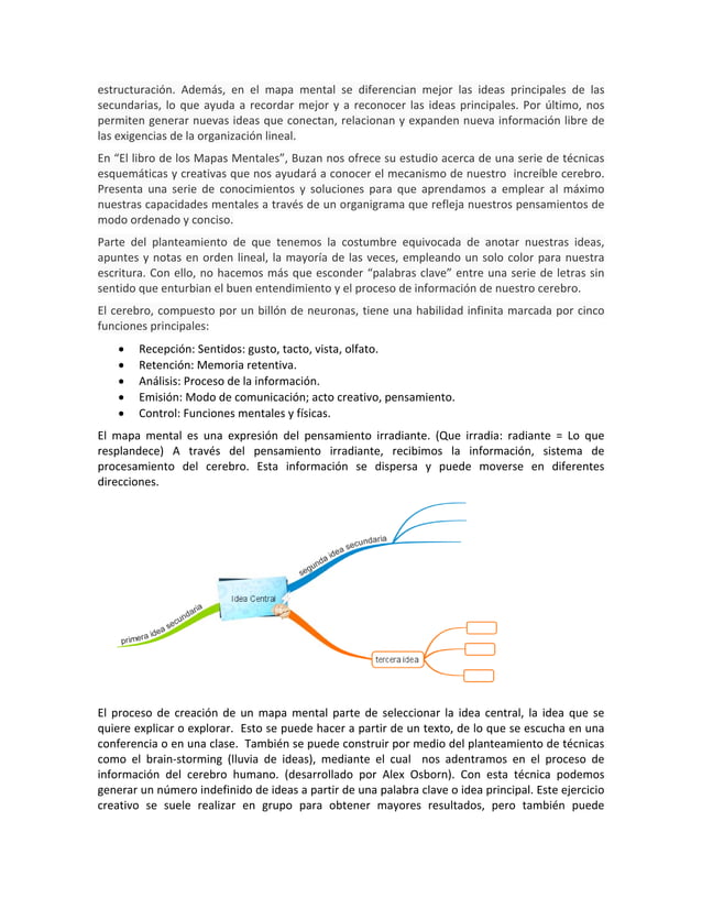 Introducción para elaborar mapas mentales y conceptuales | PDF