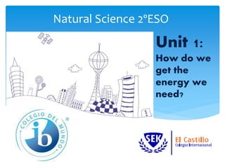Natural Science 2ºESO 
Unit 1: 
How do we 
get the 
energy we 
need? 
 
