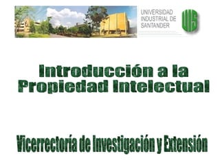 Vicerrectoría de Investigación y Extensión Introducción a la  Propiedad Intelectual 