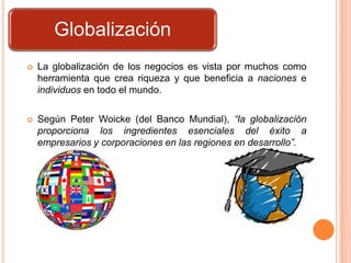 Introducción y Fundamento de los Negocios Internacionales | PPTX
