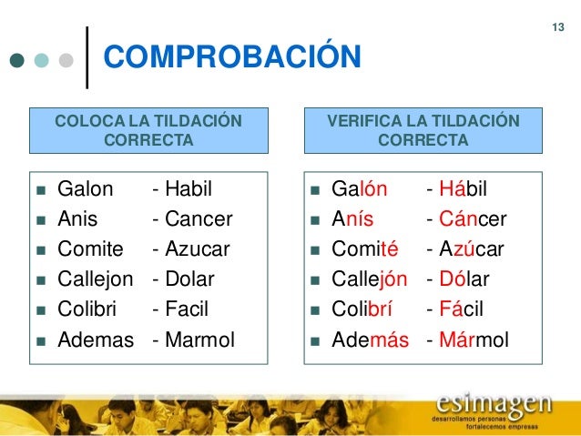 Pautas para la redacción y la tildación