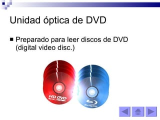 Unidad óptica de DVD Preparado para leer discos de DVD (digital video disc.) 