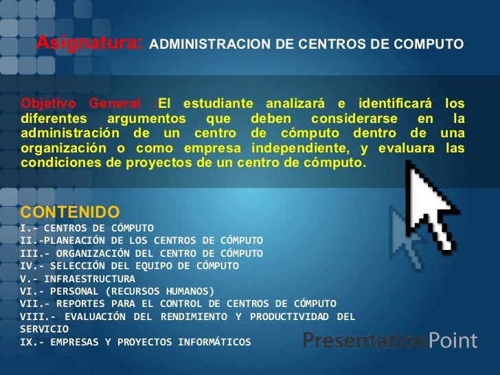 Introduccion Administracion De Un Centro De Computo