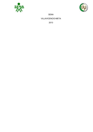 SENA
VILLAVICENCIO-META
2013

 