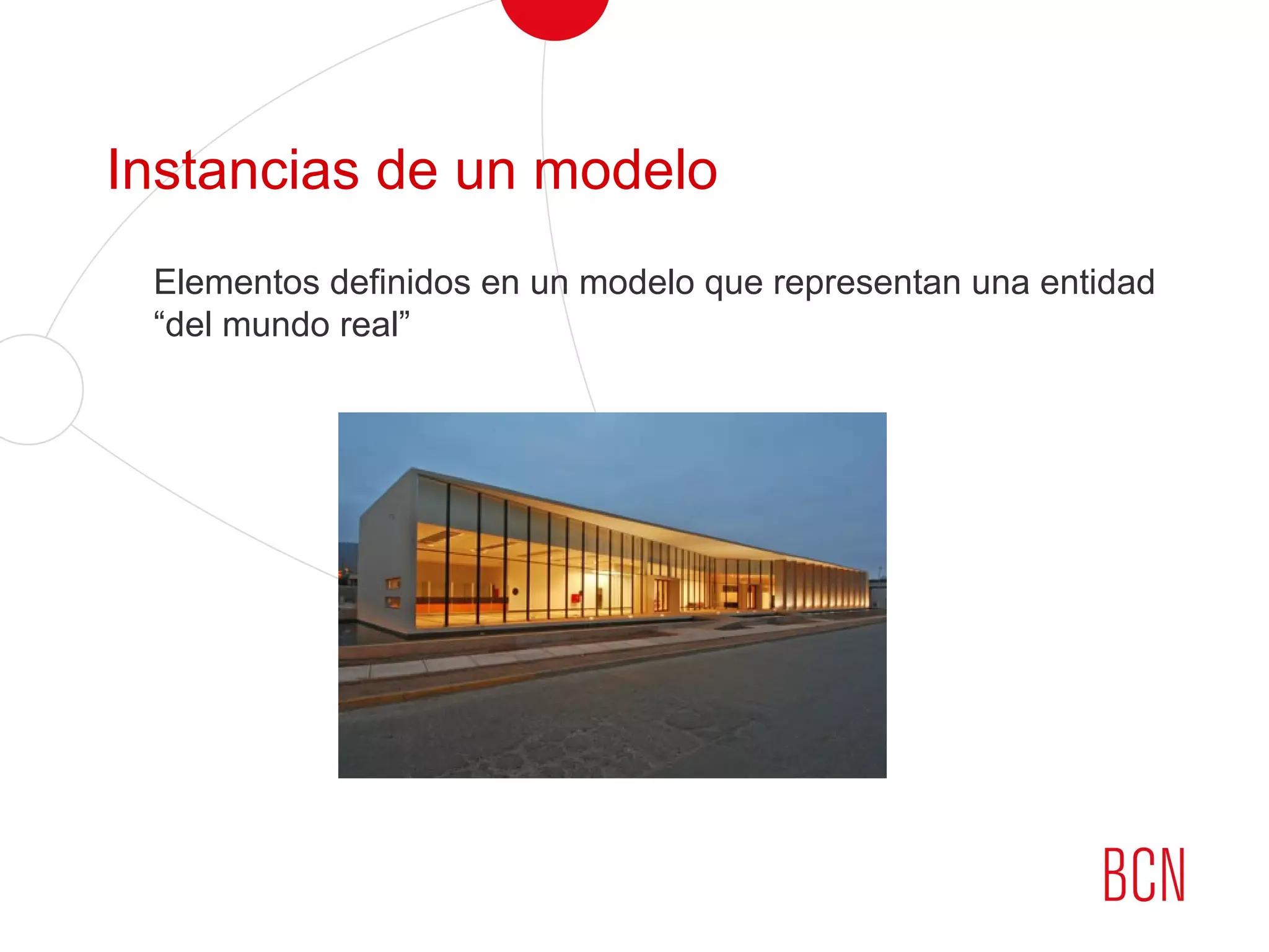 Instancias de un modelo
Elementos definidos en un modelo que representan una entidad
“del mundo real”
 