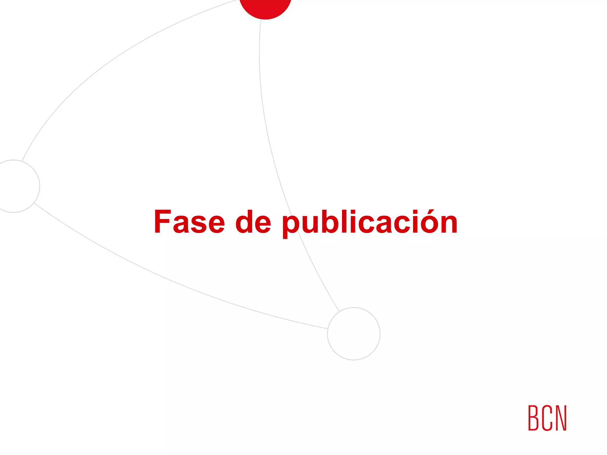 Fase de publicación
 
