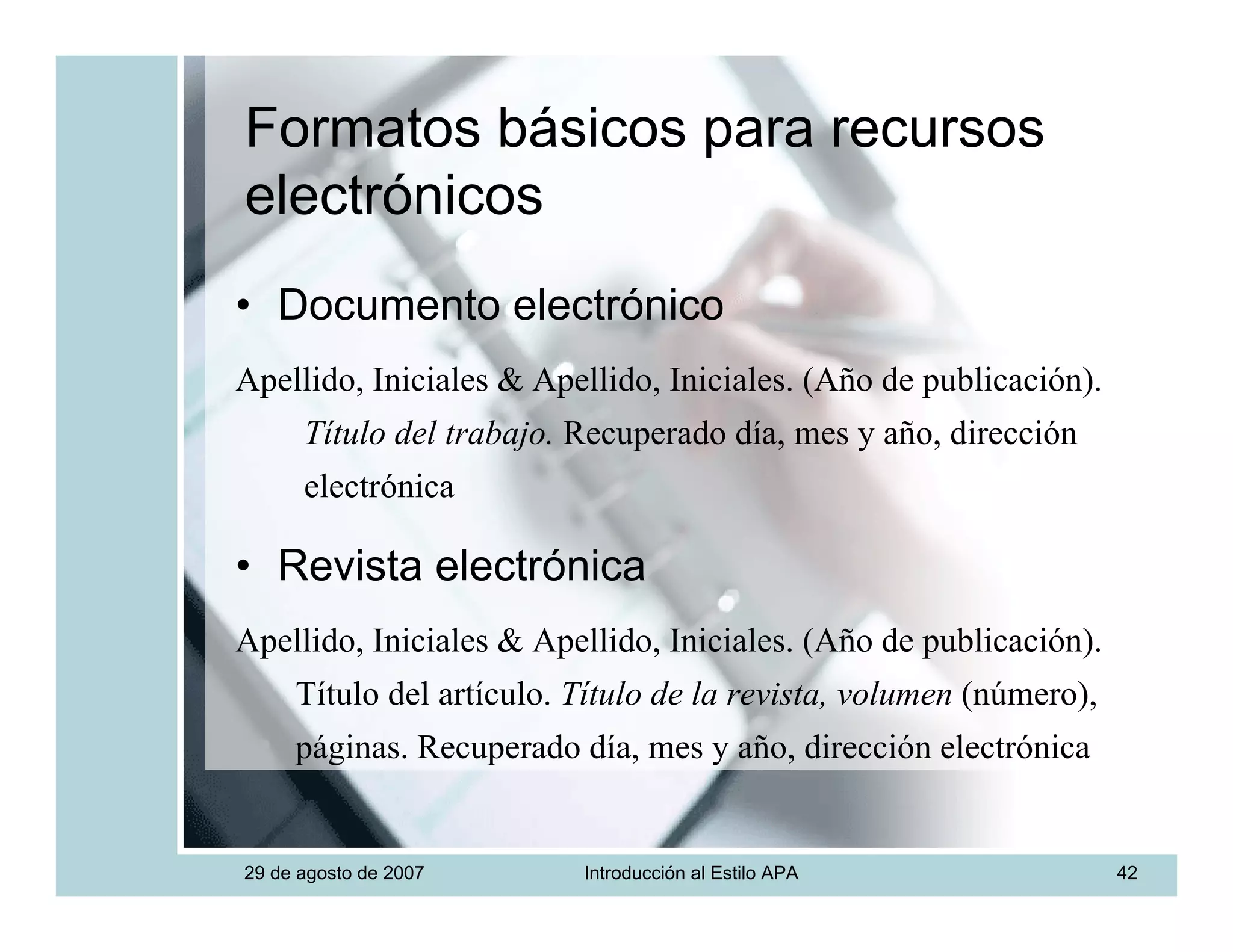 Introduccion Estilo APA