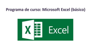 Programa de curso: Microsoft Excel (básico)
 
