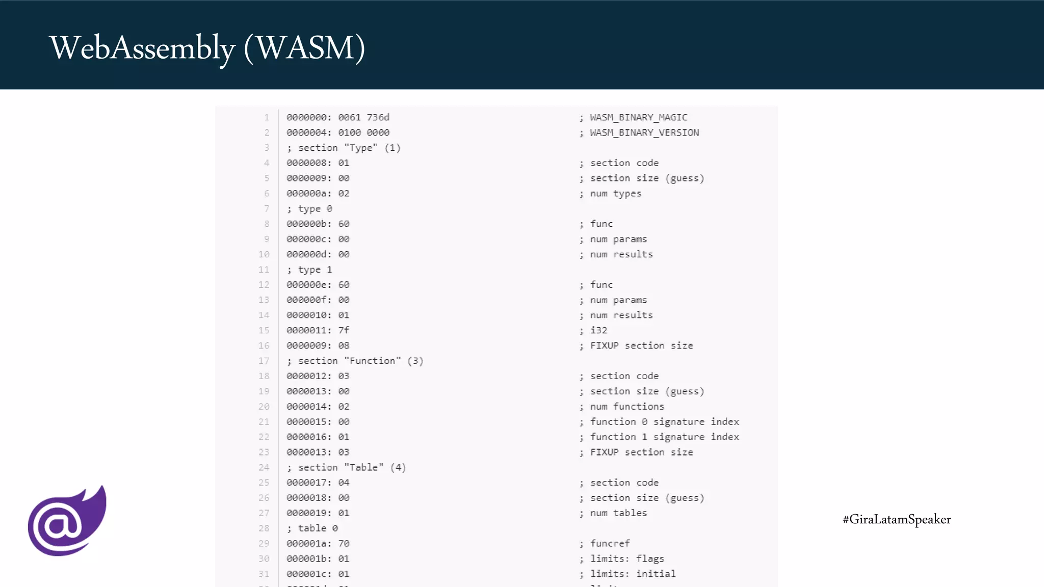#GiraLatamSpeaker
WebAssembly (WASM)
 