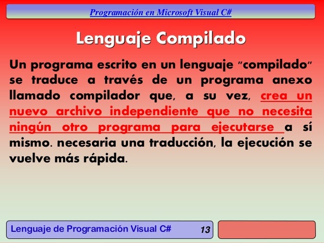 Introduccion a Visual C Sharp