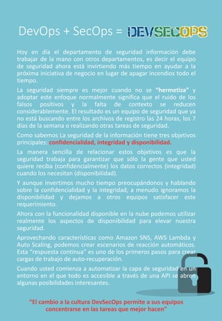 Introduccion a devops y devsecops | PDF