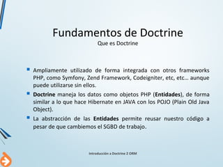 Introduccion a Doctrine 2 ORM | PDF