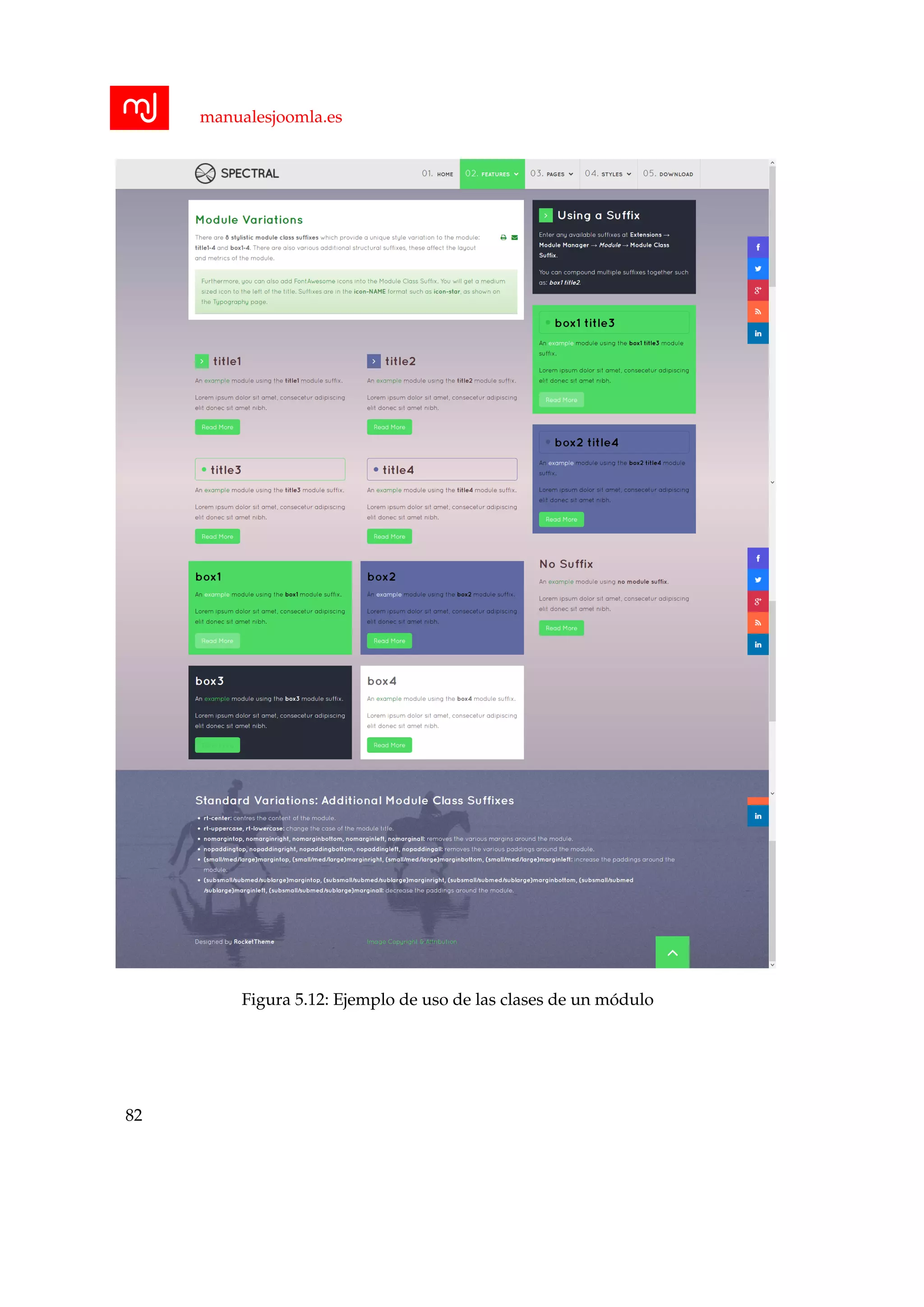 manualesjoomla.es
Figura 5.12: Ejemplo de uso de las clases de un m´odulo
82
 