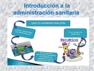 Introducción a la
administración sanitaria
 