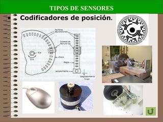 TIPOS DE SENSORES
• Codificadores de posición.
 