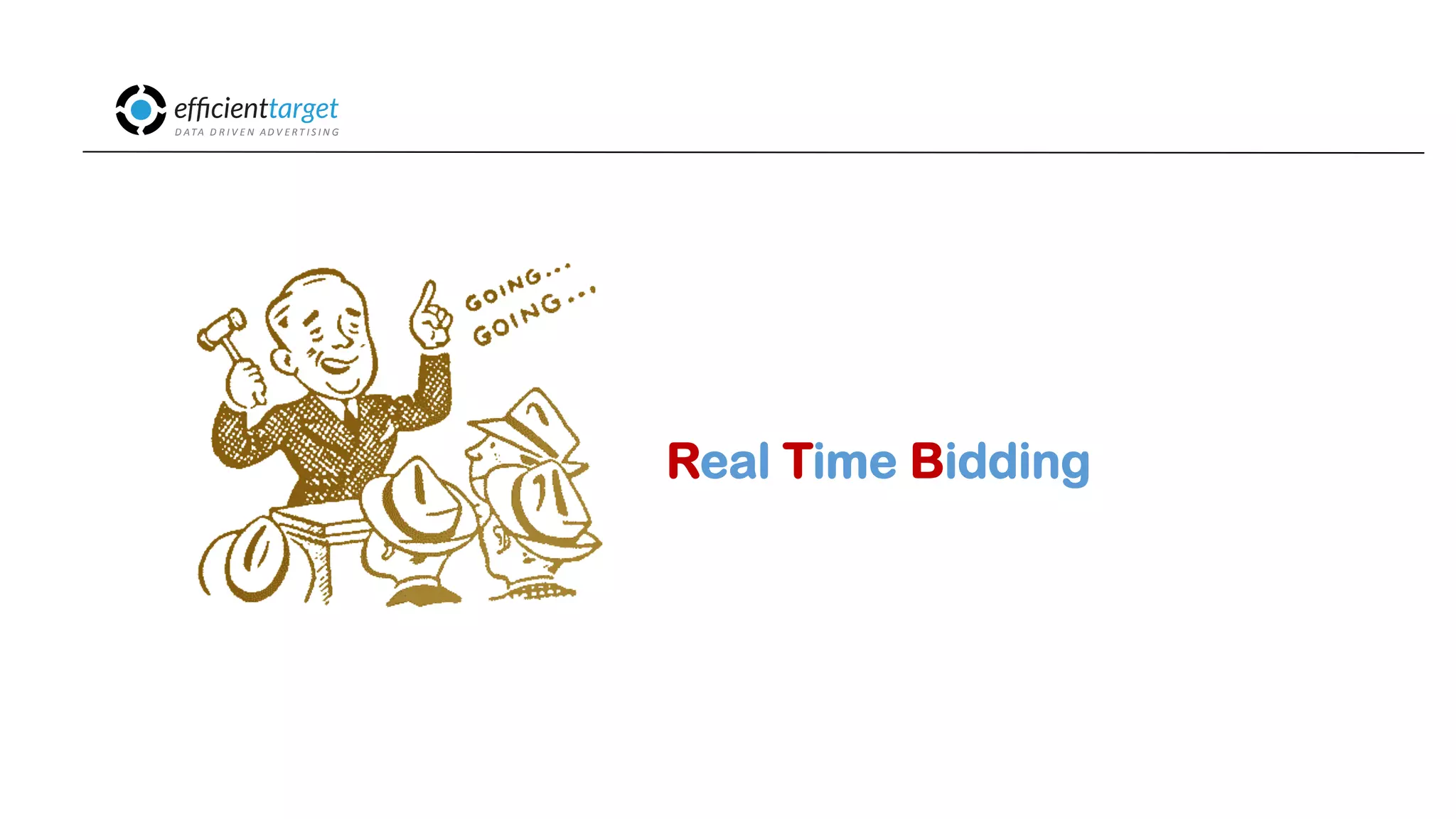 CAMPAÑAS
INVERSIÓND ATA
D R I V E N
AD V E R T I S I N G
Real Time Bidding