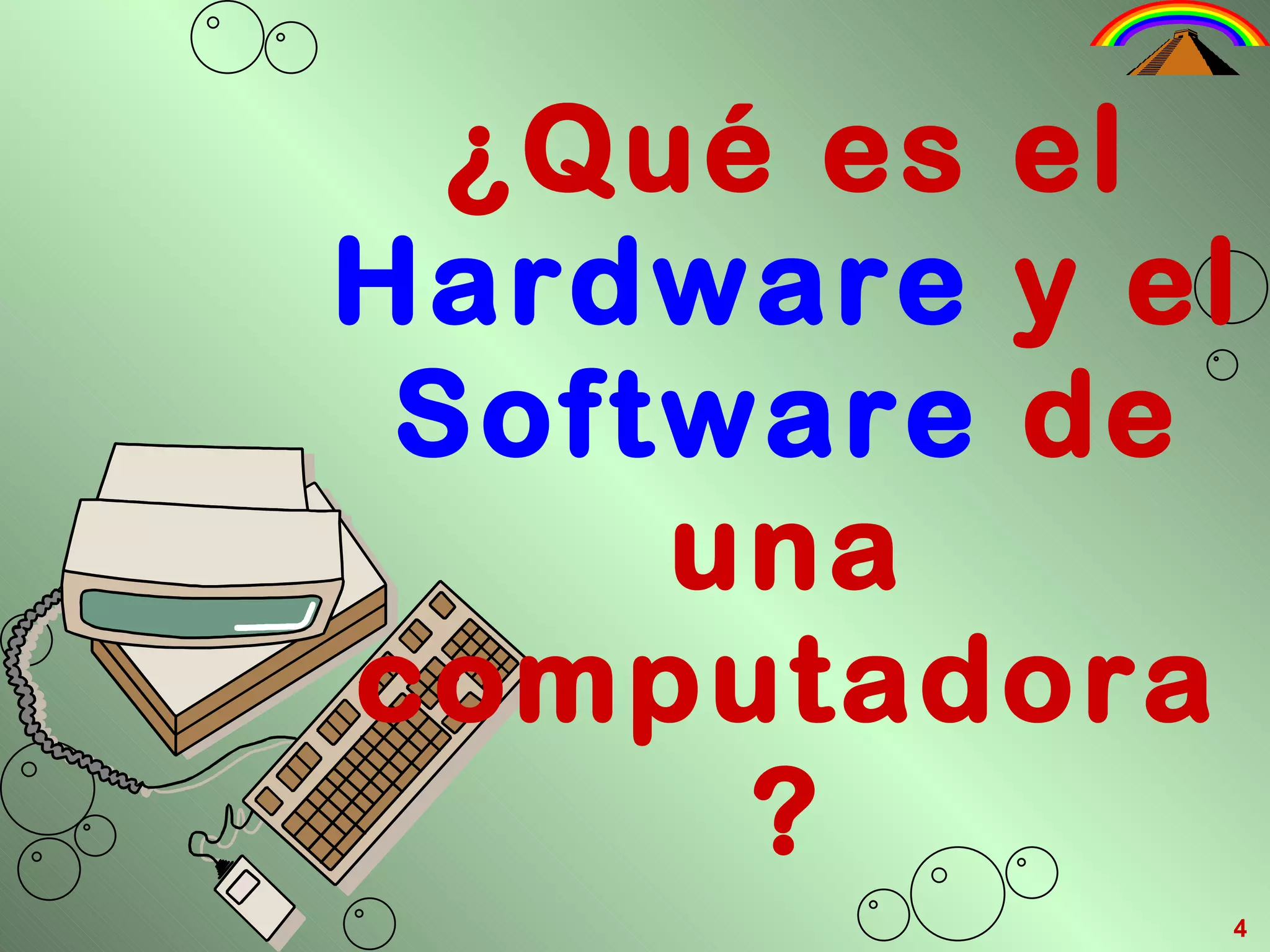 4 ¿Qué es el  Hardware  y el  Software  de una computadora? 