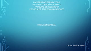 UNIVERSIDAD FERMIN TORO
VICE-RECTORADO ACADÉMICO
FACULTAD DE INGENIERÍA
ESCUELA DE TELECOMUNICACIONES
MAPA CONCEPTUAL
Autor: Leviux Suarez
 
