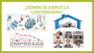 ¿DONDE SE EJERCE LA
CONTABILIDAD?
 