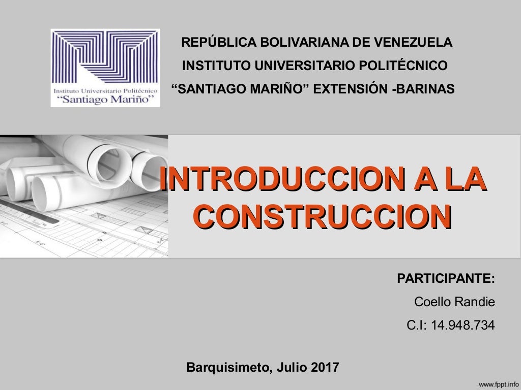 Introduccion a la construccion