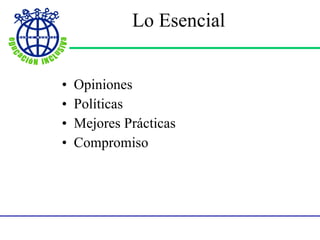 Lo Esencial Opiniones Políticas Mejores Pr á cticas Compromiso 
