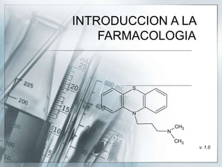 INTRODUCCION A LA
FARMACOLOGIA
v. 1.0
N
S
N
CH3
CH3
 