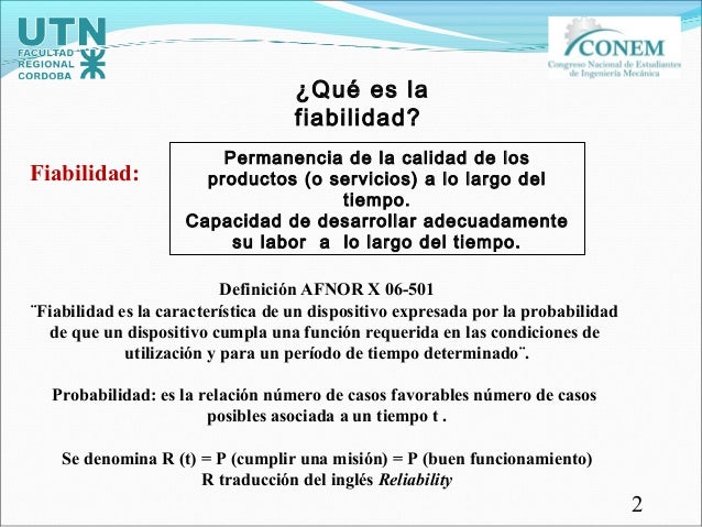 Introduccion a la fiabilidad