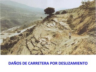 DAÑOS DE CARRETERA POR DESLIZAMIENTO
 