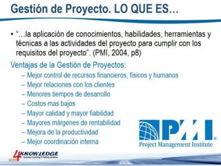 Introduccion a la Gestion de Proyectos