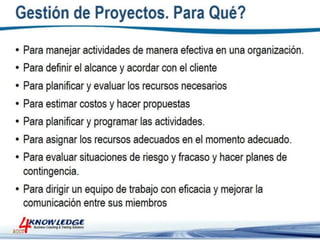 Introduccion a la Gestion de Proyectos