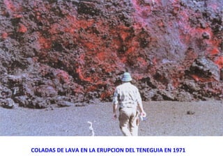 COLADAS DE LAVA EN LA ERUPCION DEL TENEGUIA EN 1971 