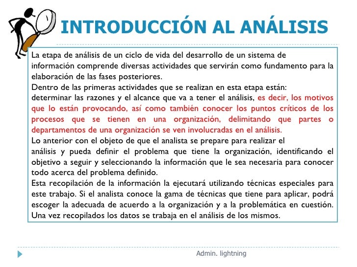 Introduccion al análisis de sistemas de información