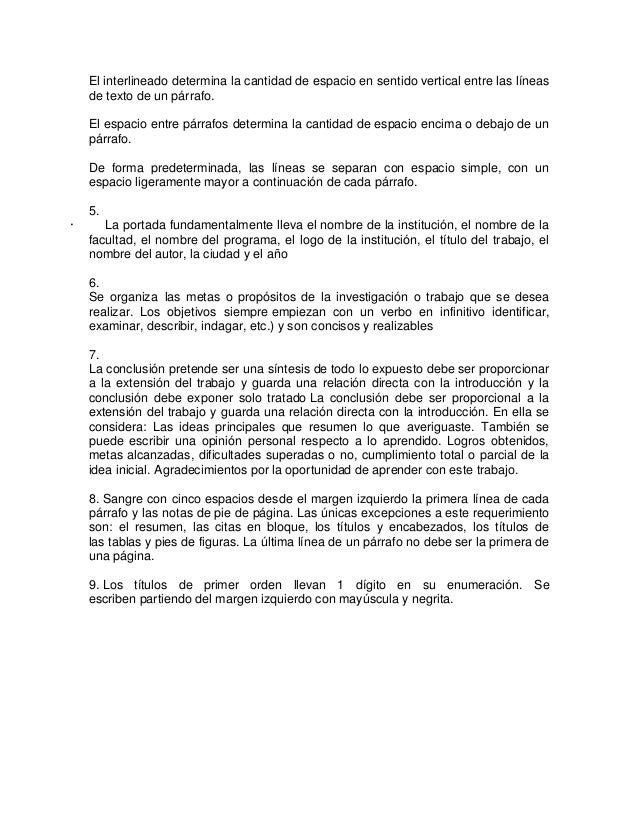 Introduccion a la presentacion de trabajo escrito