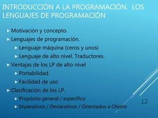 Introduccion a la programacion | PPTX