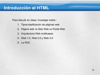 Introduccion a la programacion web | PPTX