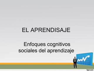 EL APRENDISAJE
Enfoques cognitivos
sociales del aprendizaje
 