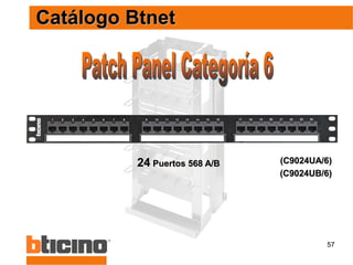 57
Catálogo Btnet
24 Puertos 568 A/B (C9024UA/6)
(C9024UB/6)
 