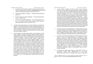 Introducción al Derecho Tributario
vii.

Alberto Carlos racci C antenas

'La ley, desde su entrada en vigencia, se aplica a las consecuencias de las relaciones y

Introducción al Derecho Tributario
d)

Alberto Carlos l'acci Cárdenas

Las leyes orgánicas o especiales que nonvan la creación de tributos regionales o

situaciones jurídicas existentes y no tiene fuerza ni efectos retroactivos; salvo en ambos

municipales.- Las leyes orgánicas son aquellas expedidas por el Congreso de la República

supuestos, en materia penal, cuando favorece al reo' (ARTÍCULO 103").

que "... regulan la estructura y el funcionamiento de las entidades del Estado previstas en la
Constitución" según reza el artículo 106° de la Constitución de 1993. Por Ejemplo, la Ley

viii.

'Corresponde al Presidente de la República: ... 20) Regular las tarifas arancelarías"

Orgánica de Municipalidades - Ley N° 27972 y la Ley Orgánica de Gobiernos Regionales -

(articulo 118°)
ix.

Ley 27867 que contienen algunas normas vinculadas a la materia tributaria local y regional.
Por otro lado, con relación a las leyes especiales debemos precisar que ella "... - de por si

'Son bienes y rentas de los Gobiernos Regionales: ...3) Los tributos creados por ley a

regla excepcional en el ordenamiento jurídico nacional - se ampara en las especificas

su favor.. ."(ARTICULO 193")

características, propiedades, exigencias o calidades de determinados asuntos no generales
x.

"Son bienes y rentas de las Municipalidades: ...2) Los Tributos creados por ley a su

en el seno de la sociedad. Las leyes especiales hacen referencia especifica a lo particular,

favor. 3) Las contribuciones, tasas, arbitrios, licencias y derechos creados por

singular o privativo de una materia. Su denominación se ampara en lo sui géneris de su

Ordenanzas Municipales, conforme a ley" (ARTICULO 196).

contenido y en su apartamiento de las reglas genéricas. En puridad, surgen por la necesidad
de establecer regulaciones juriacas esencialmente distintas a aquellas que contemplan las

Los tratados internacionales aprobados por el Congreso y ratificados por el Presidente de la

relaciones o situaciones indiferenciadas, comunes o genéricas. Consecuencia derivada de la

República.- Los tratados internacionales son los acuerdos internacionales adoptados por los

b)

regla anteriormente anotada es que la ley especial prima sobre la de carácter generar.8

Estados que, como fuente del derecho tributario, versan sobre aspectos tributarios y que
pueden revestir distintas modalidades como Convenios, Convenciones, Acuerdos, Protocolos,

e)

Los decretos supremos y las nonvas reglamentarias.- Los Decretos Supremos son aquellas

Actas, etc. Por ejemplo, el Convenio para evitar la doble tributación entre los países miembros

normas jurídicas dictadas por Poder Ejecutivo destinadas a reglamentar las leyes tributarias

del Acuerdo de Cartagena - Decisión 40.

sin trasgredir ni desnaturalizarlas. Por ejemplo, el Reglamento de la Ley del Impuesto a la
Renta o el Reglamento del Impuesto General a las Ventas e Impuesto Selectivo al Consumo.

c)

Las leyes tributarias y las normas de rango equivalente.- Las leyes tributarias, en sentido

Otras normas reglamentarias de índole tributaria pueden ser las Resoluciones Ministeriales.

estricto o restringido, son aquellas normas jurídicas expedidas por órganos públicos con
potestad legislativa como el Congreso de la República para crear, modificar o derogar tributos,

f)

o establecer una exoneración. Son normas de rango equivalente a la ley, aquéllas por las que

La jurisprudencia: Son aquellos fallos expedidos por los Tribunales Administrativos en materia
tributaria e, inclusive, por los órganos jurisdiccionales. La jurisprudencia de carácter

conforme a la Constitución se puede crear, modificar, suspender o suprimir tributos y

administrativa es emitida por el Tribunal Fiscal en segunda y última instancia administrativa

conceder beneficios tributarios como los Decretos Legislativos expedidos por el Poder

""• resolviendo asuntos vinculados a tributos internos, derechos arancelarios y contribuciones de

Ejecutivo por delegación de facultades del Congreso mediante ley autoritativa. Asimismo, si

seguridad social. De estas, algunas constituyen jurisprudencia de observancia obligatoria

bien nuestra legislación interna no reconoce a los Decretos-Leyes expedidos por los

cuando resuelvan aplicar la norma de mayor jerarquía o cuando interpretan de modo expreso

Gobierno de facto que irrumpen en la vida pública del país violentando el Estado de Derecho y

y con carácter general el sentido de las normas tributarias. También constituyen jurisprudencia

la institucionalidad democrática, en la práctica rigen plenamente en aras de la seguridad

aquellas

jurídica. Del mismo modo, debemos considerar como norma de rango equivalente a la ley a

correspondientes recaídas en el proceso contencioso administrativo y en los procesos

las Ordenanzas, toda vez que los Gobiernos Locales, mediante éste instrumento legal,

constitucionales respectivamente (proceso de inconstitucionalidad, proceso de amparo y

pueden crear, modificar y suprimir sus contribuciones, arbitrios, derechos y licencias o

proceso de cumplimiento).

expedidas

por los

órganos jurisdiccionales

o

de control constitucional

exonerar de ellos, dentro de su jurisdicción, con los limitaciones señaladas por ley, toda vez
que la Constitución Política de 1993 ha regulado dicha potestad tributaria a favor de las

g)

Las resoluciones de carácter general emitidas por la Administración Tributaria- Las

Municipalidades. También, pueden constituir normas de rango equivalentes a la ley las

Administraciones

normas regionales de carácter general que versen sobre materia tributaria siempre que por

administradores de tributos dentro de su competencia emiten normas con carácter general

Tributarias

(SUNAT.

MUNICIPALIDADES,

etc.)

como

órganos

ley, que hasta la fecha no se ha expedido, regule la potestad tributaria de los Gobiernos
Regionales.

8

Según los fundamentos esbozados en la sentencia expedida por el Tribunal Constitucional recaída en el
expediente 018-2003-AI/TC. hitp://www tcnob pe/iurispnideneia'200400018-2003-AI html
22

 