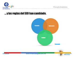 @mcielak www.influenciadigital.com.mx
#GoogleAcademies
… y las reglas del SEO hancambiado.
 