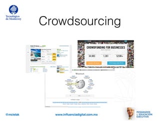 @mcielak www.influenciadigital.com.mx
Crowdsourcing
 