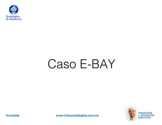 @mcielak www.influenciadigital.com.mx
Caso E-BAY
 